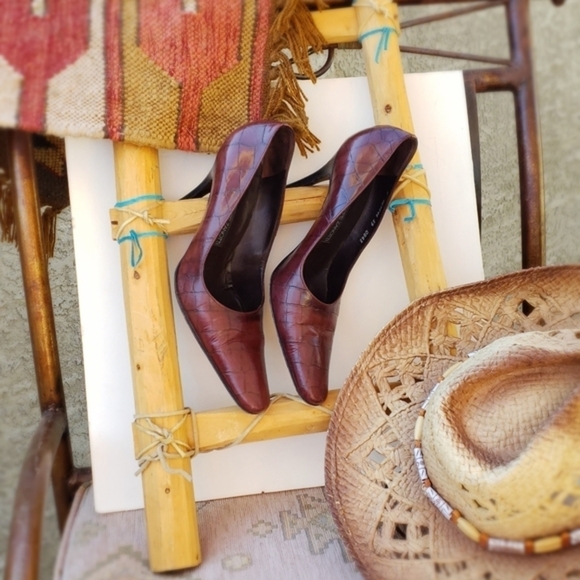 Giuseppe Zanotti Vintage Brown Croc Embossed - Picture 12 of 16